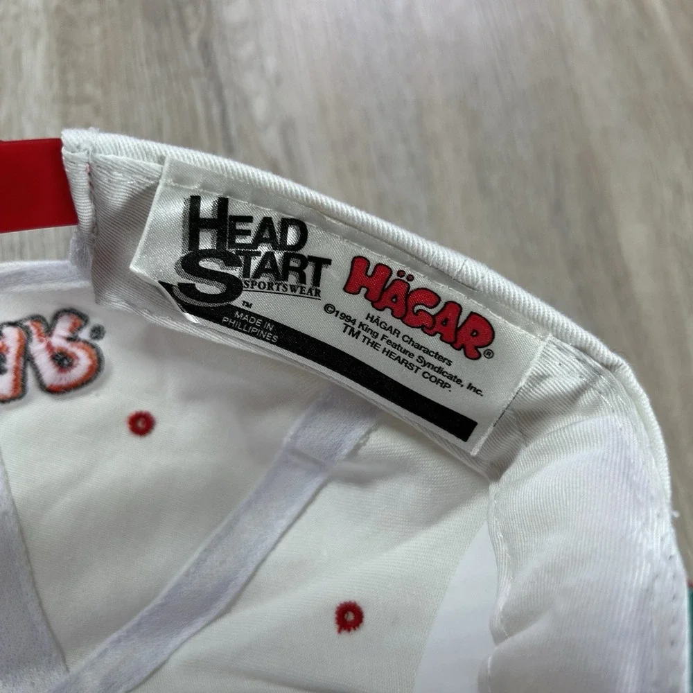 VTG 1994 Hagar The Terrible Snapback Hat Comic Cartoon Headstart Beige Cap